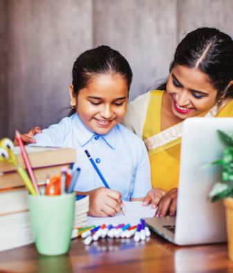 students engaged in integrated english learning at podar education school