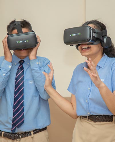 podar education school students engaging in collaborative activities, highlighting the school's  right approach to learning.