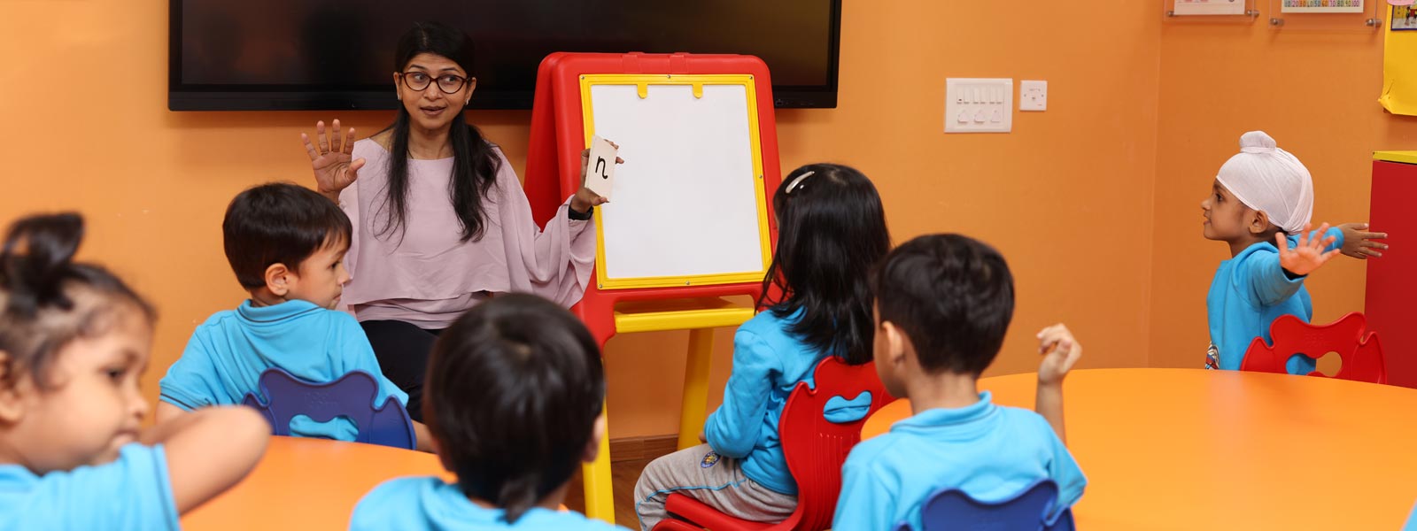 students participating in the symphonics program at podar education school