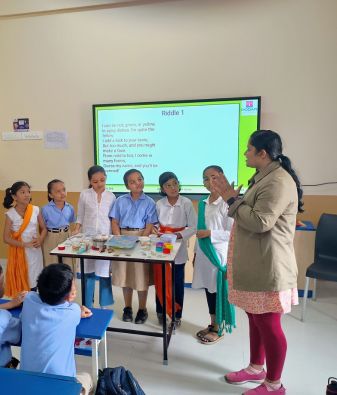 students participating in the theatre - creative expression and drama skills